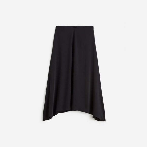 Madewell Skirt Womens Asymmetric Midi Black Minimalist Size 2 New With Tags - Picture 12 of 17